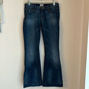 Hudson jeans Womens flare wide leg jeans medium wash denim size 27 EUC!